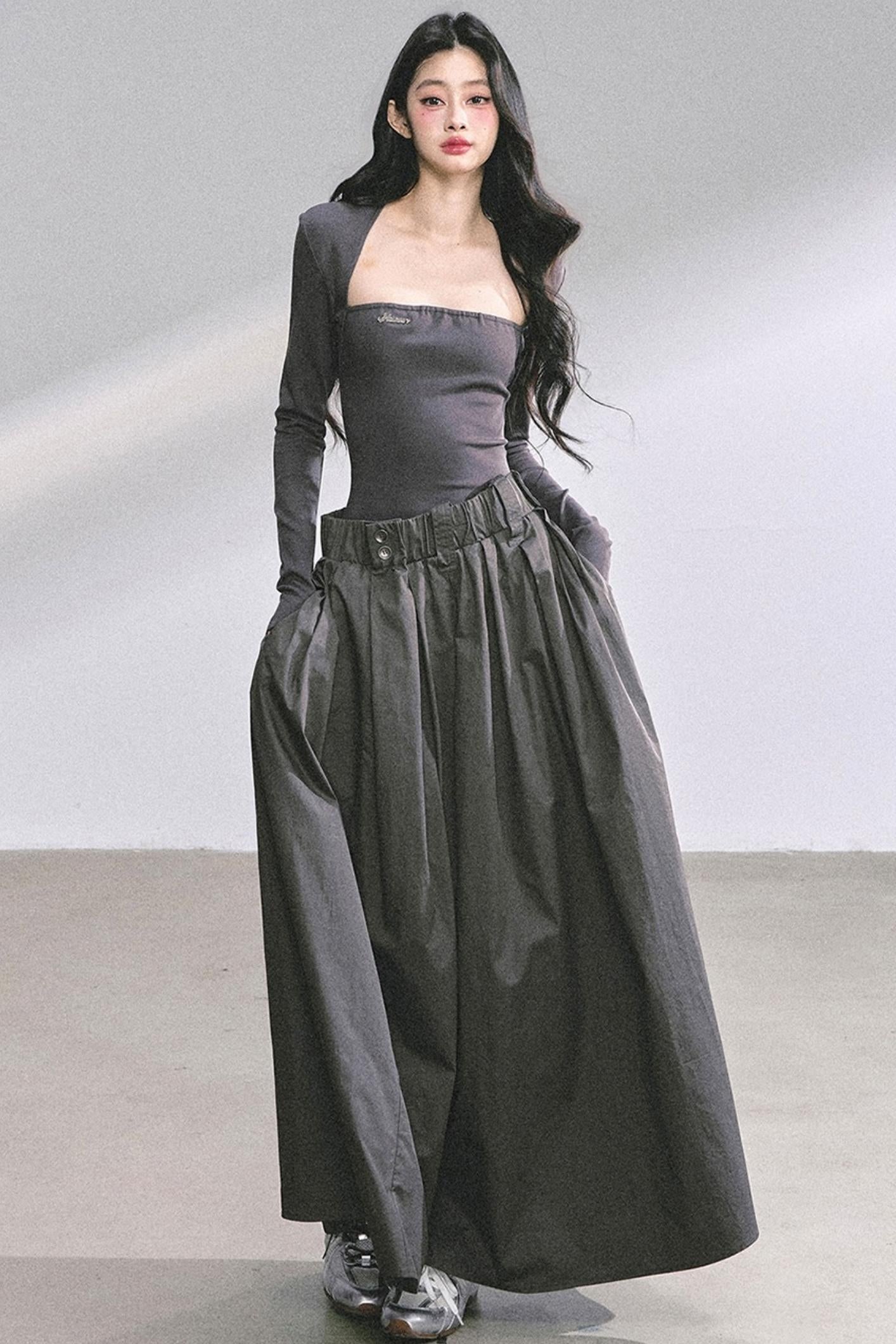 French Slimming Long Dress