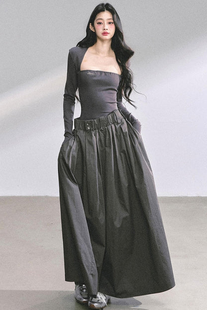 French Slimming Long Dress