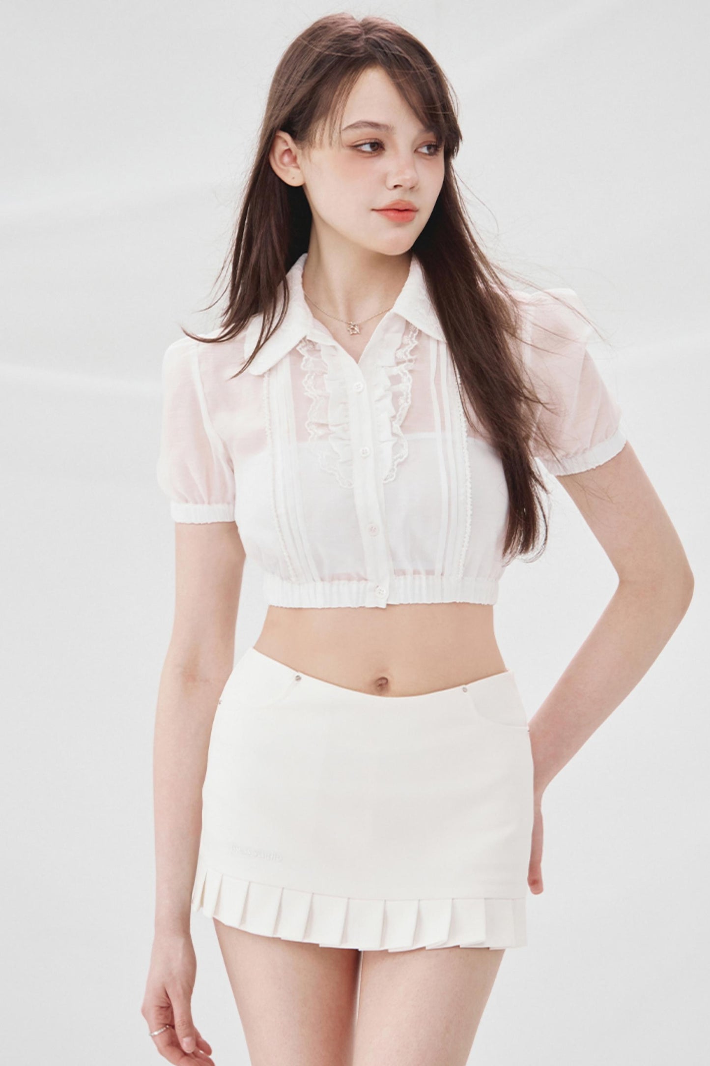 Chic Chiffon Gold Top