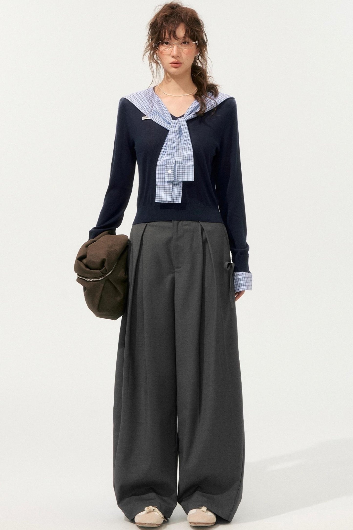 Vintage V-Neck Long Sleeve Top