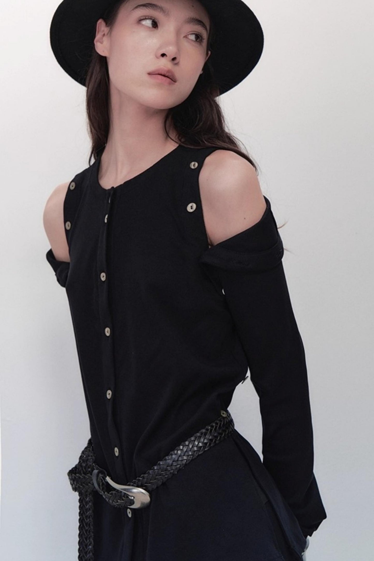 Detachable Round Neck Knitted Cardigan