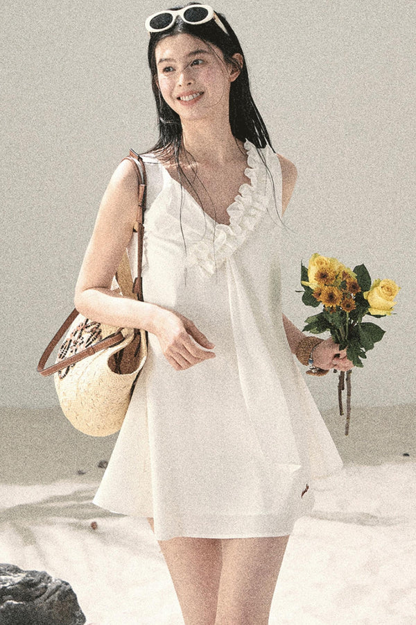 Seaside Breeze Ruffled Dress