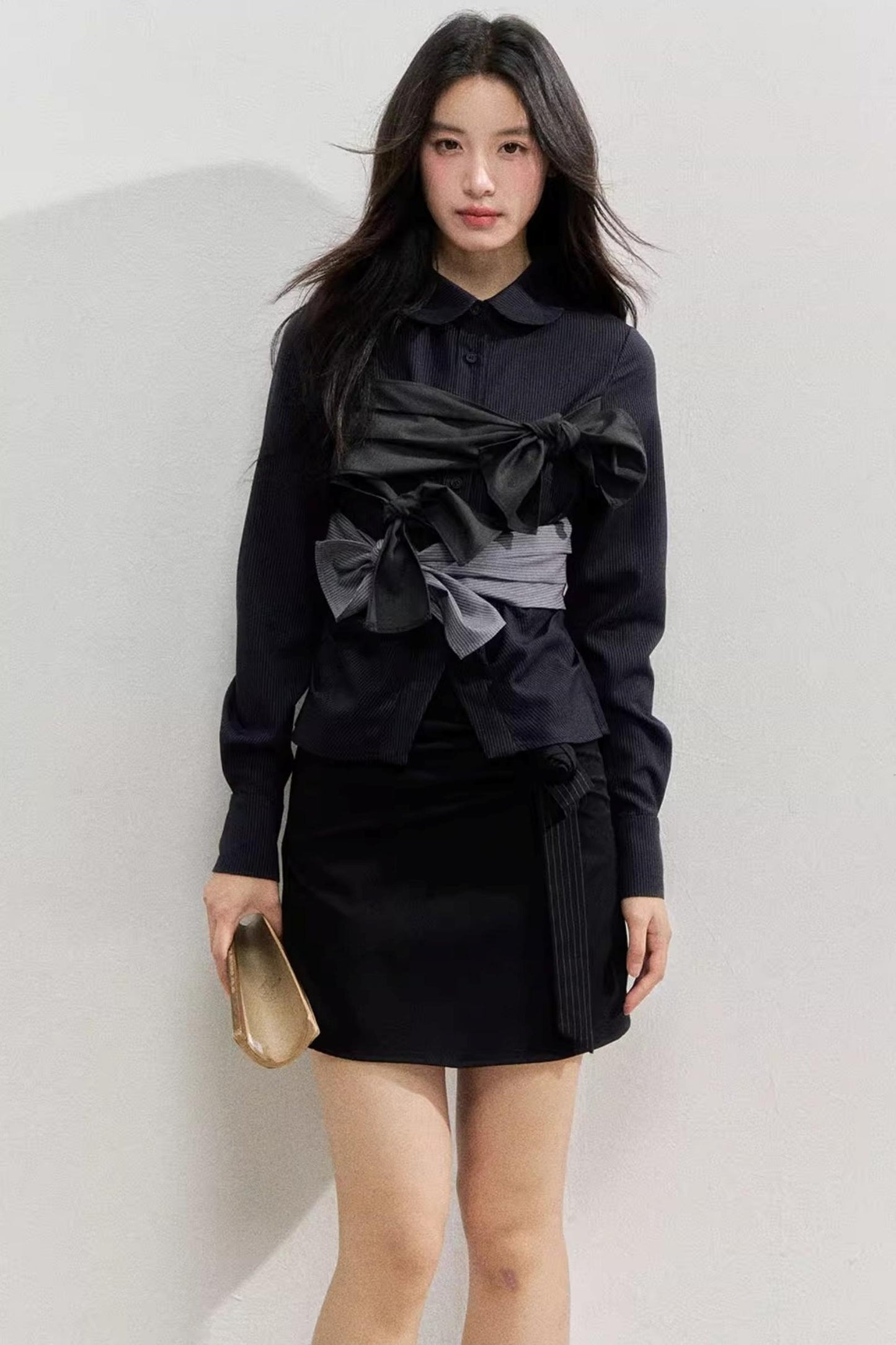 Butterfly Strap Long-Sleeved Shirt