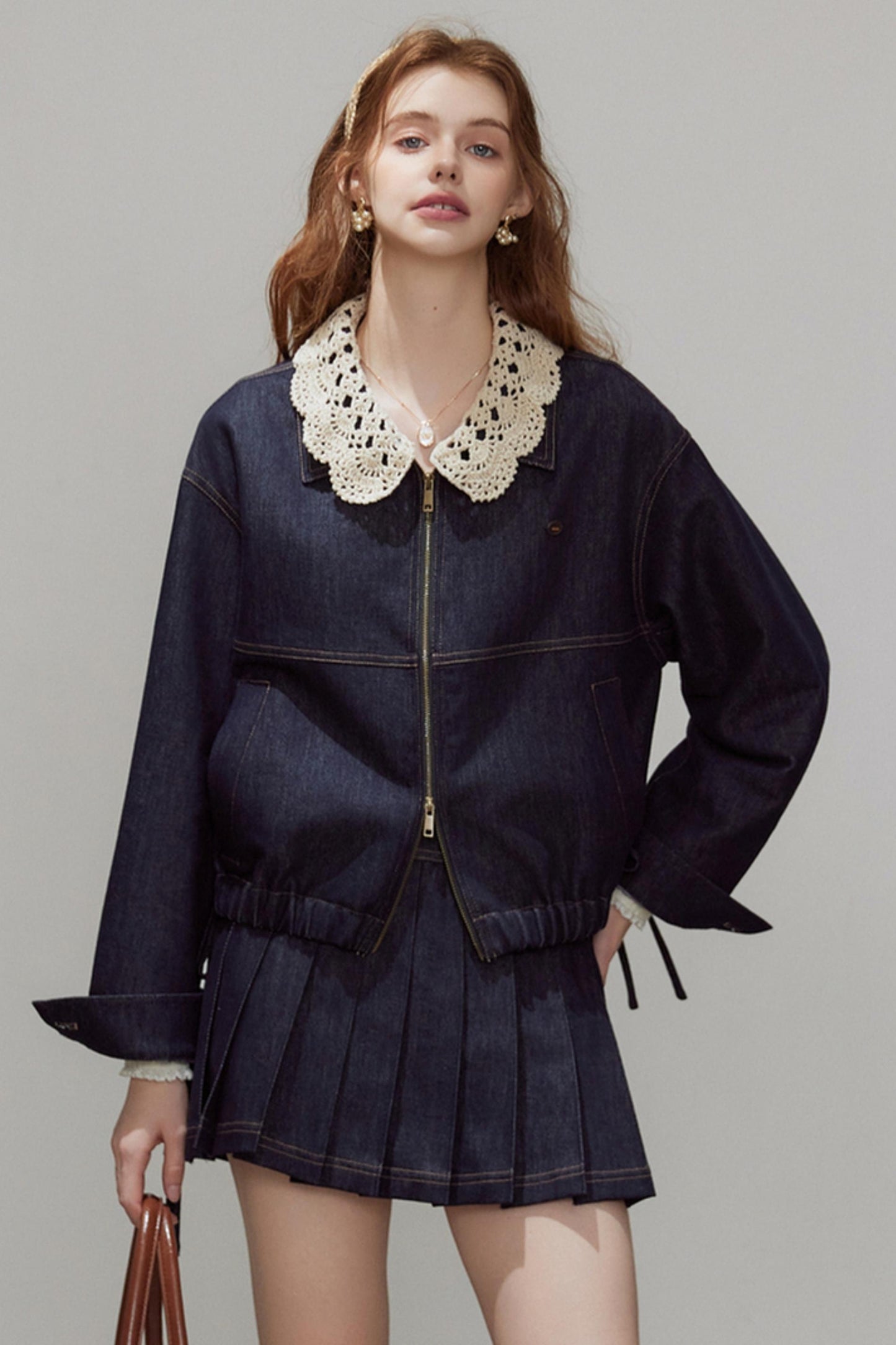 Autumn Lace Denim Jacket