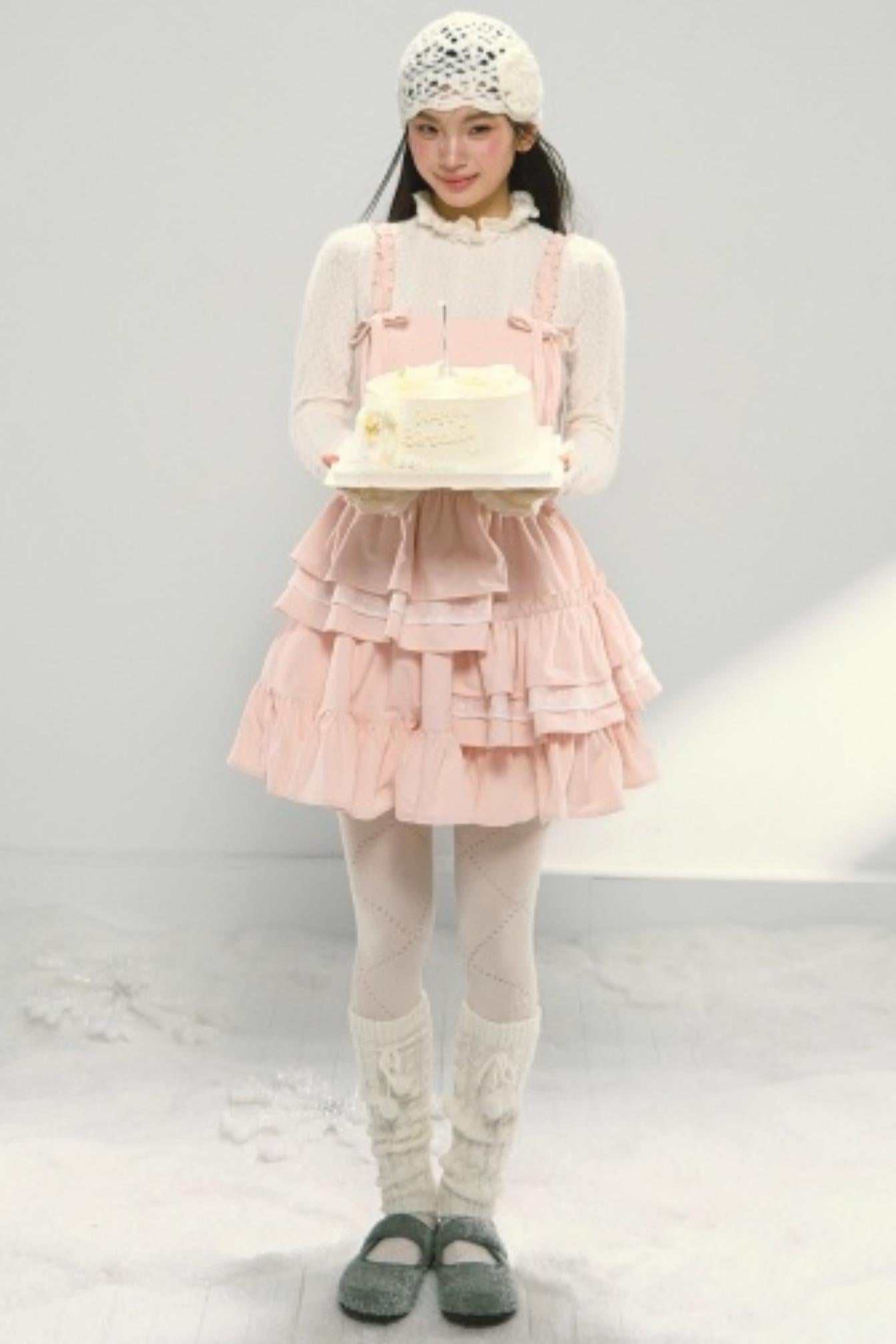 Pink Corduroy Princess Dress