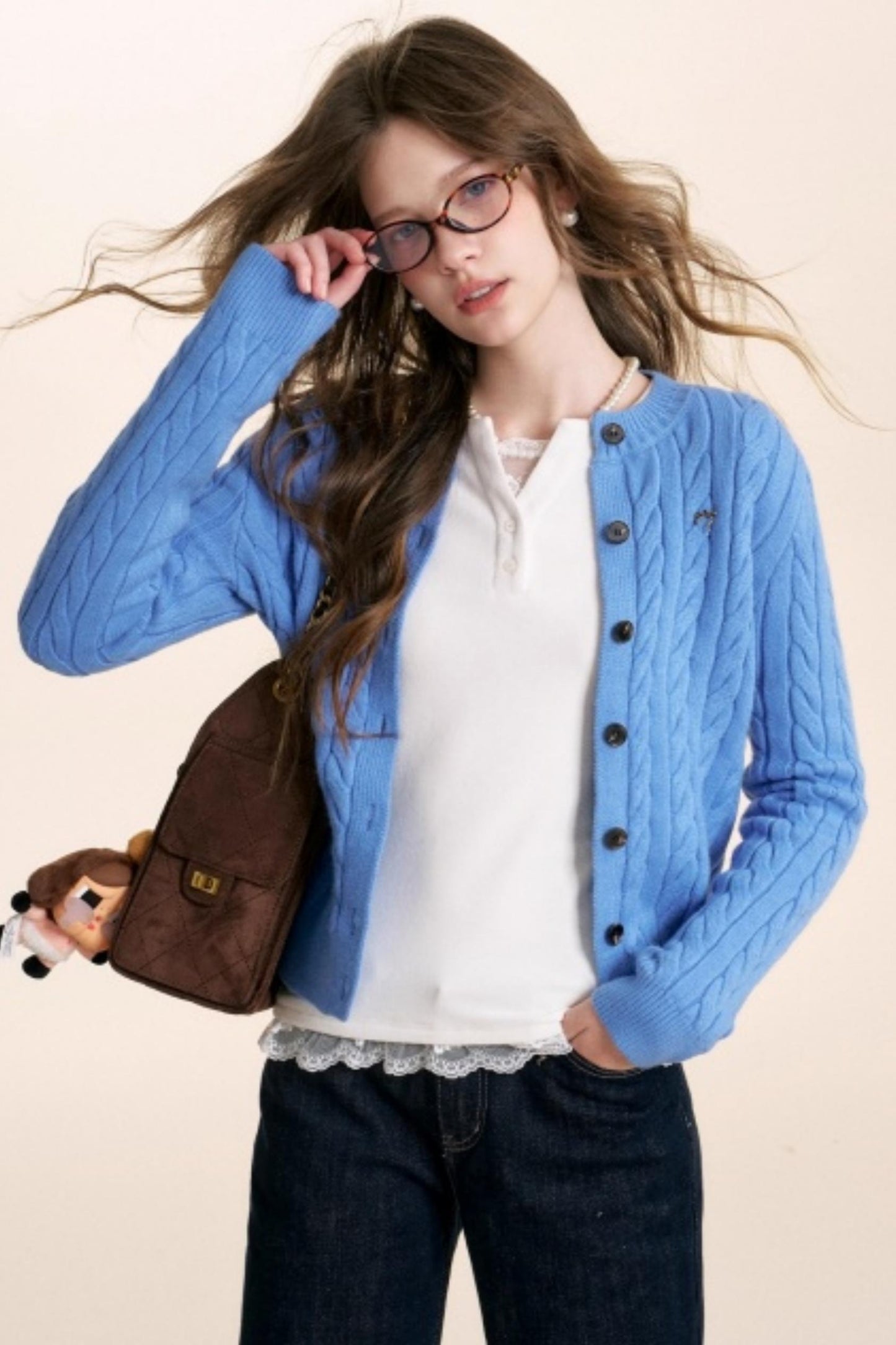 Winter Leopard Knit Cardigan