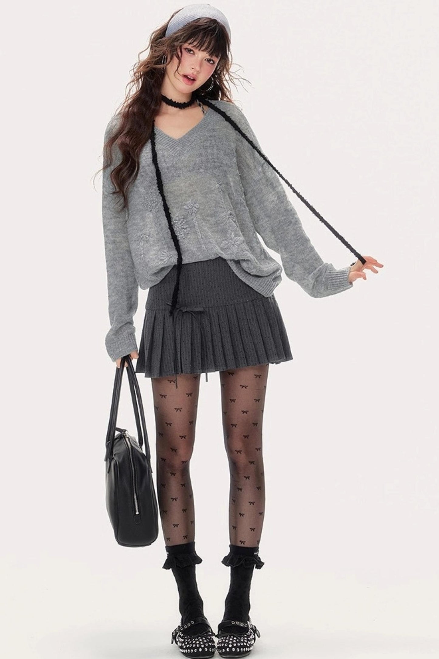 Cut-Out Knitted Sweater