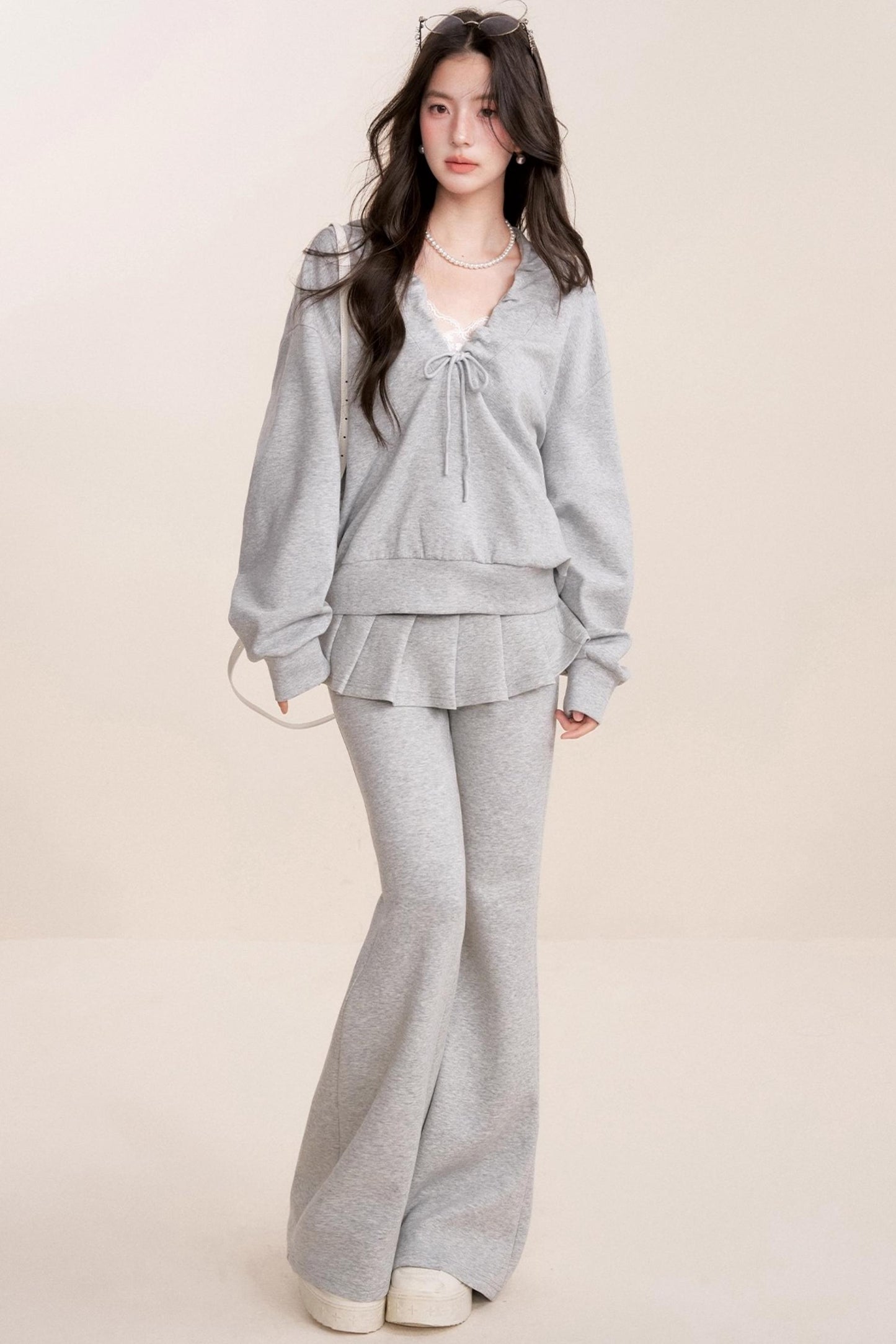 Ballet A-Line Pleated Skirt Bootcut Pants