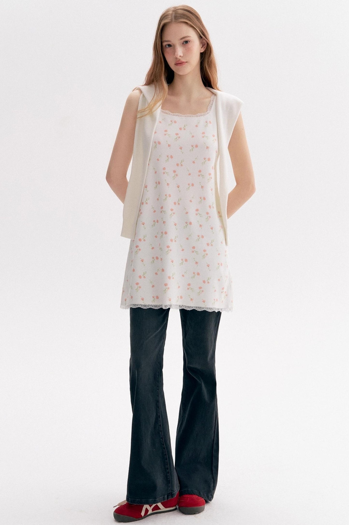 Daisy Whisper Knit Vest Dress