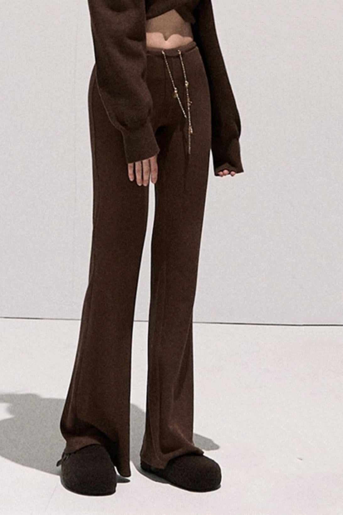 Soft Crewneck Knitwear Trouser Set-Up