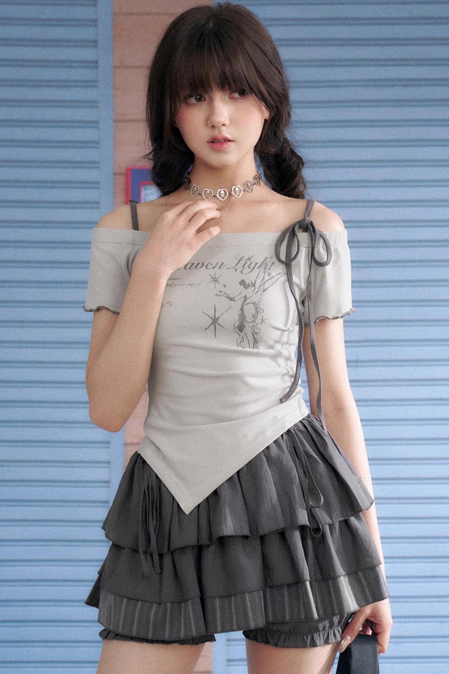 Angel Asymmetrical Summer Top