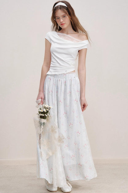 French Floral Lace Skirt