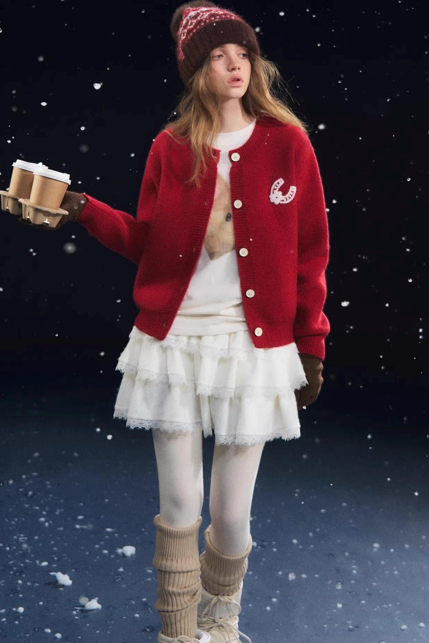 Lucky Pony Round Neck Cardigan