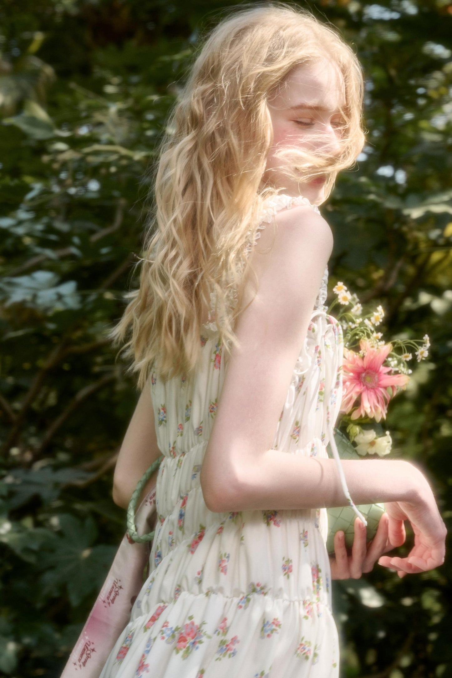 Vintage Floral Halter Dress