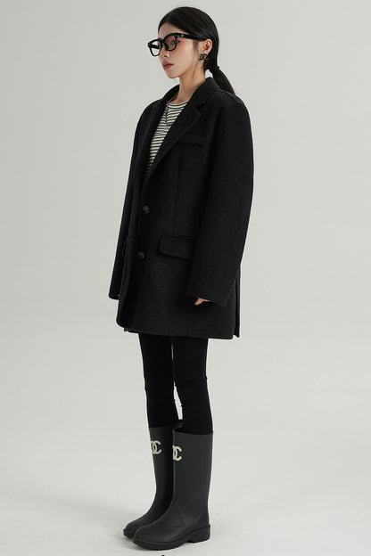 High-End Wool Tweed Suit Jacket