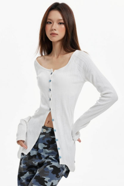 Slim Two Wear Cardigan Top