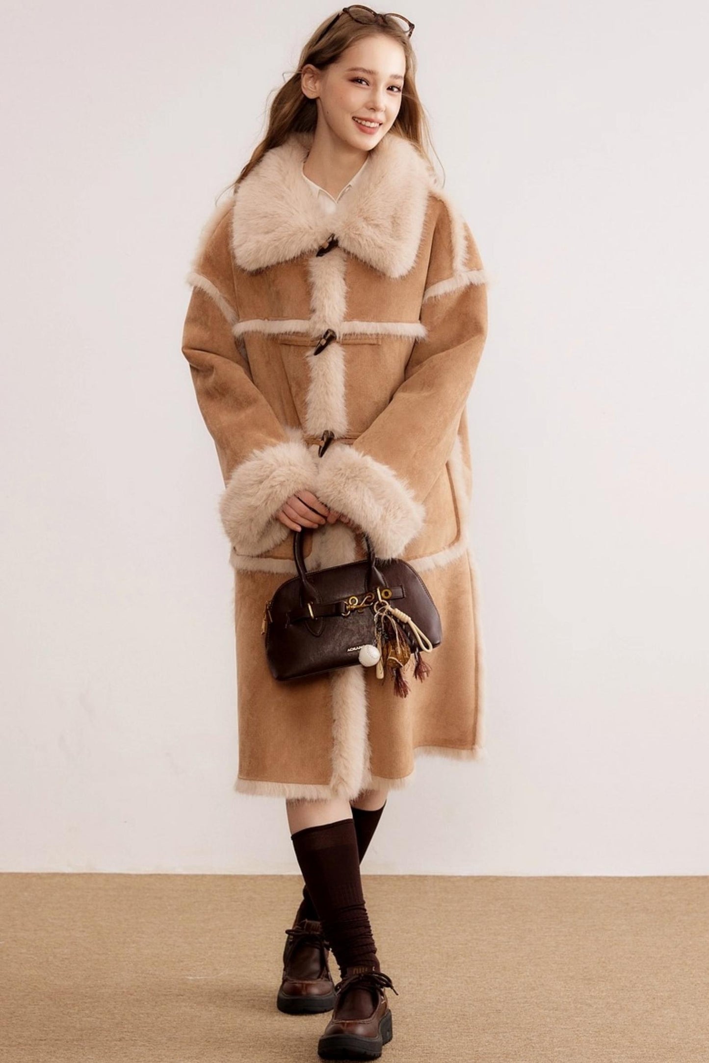 Suede Warm and Thickened Fur Coat