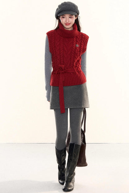 Vintage Cable Knit Vest