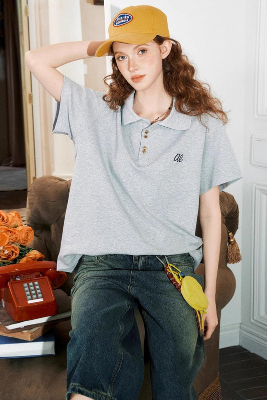 Embroidered Summer Polo Tee