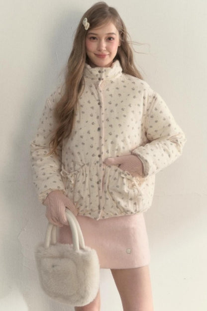 Corduroy Floral Reversible Jacket Set-Up