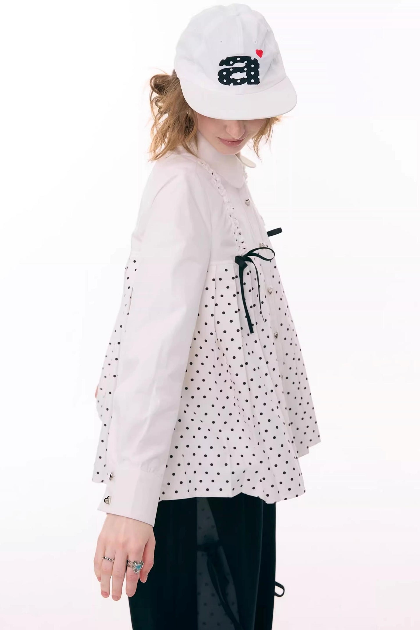 Bow Doll Collar Long Sleeve Shirt