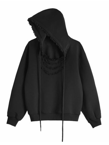 FUNGUS COLLAR HOODED SWEATSHIRT SET-UP