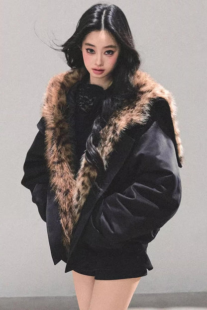 Hepburn-Style Quilted Winter Coat