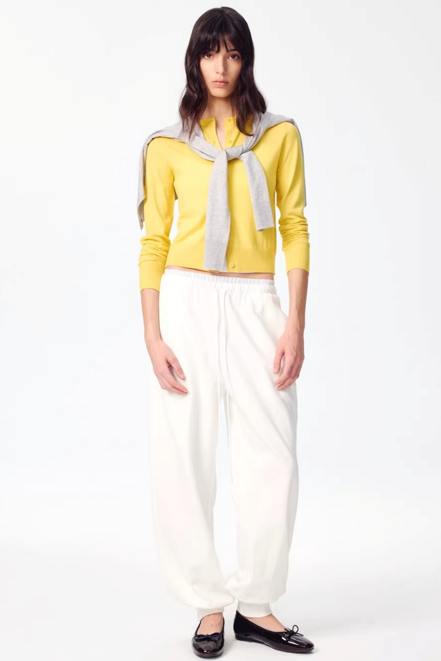 Patchwork Double Waistband Jogger Pants