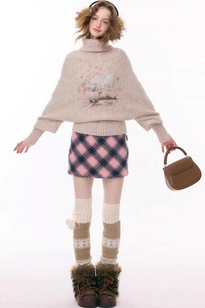 Misty Rain Plaid Skirt