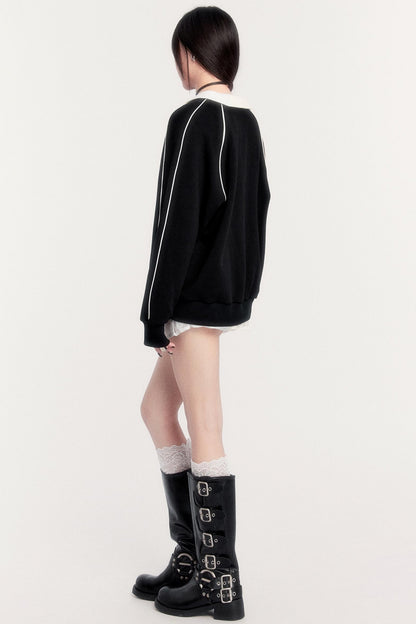 Velvet Retro Sweatshirt Top