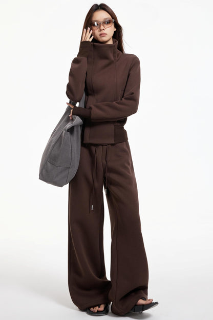 High Collar Slim Jacket Set-Up