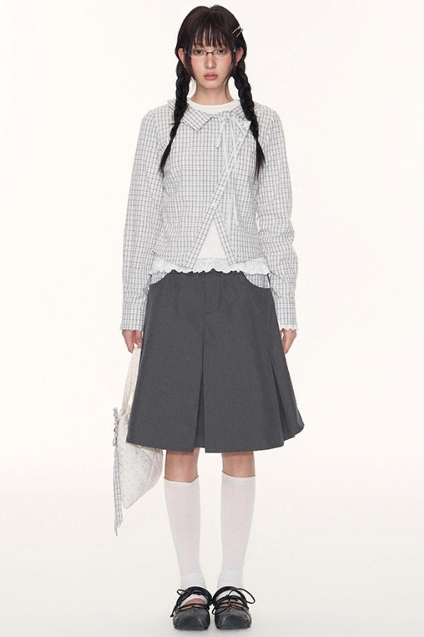 Lace Embroidery Slim Top