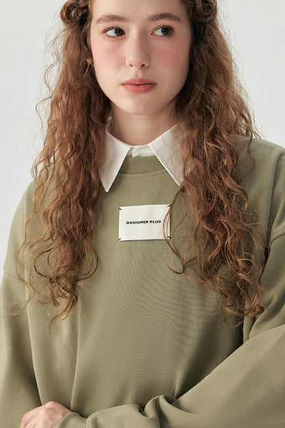 Autumn Heavy Cotton Crew Neck Sweatshirt Set-Up