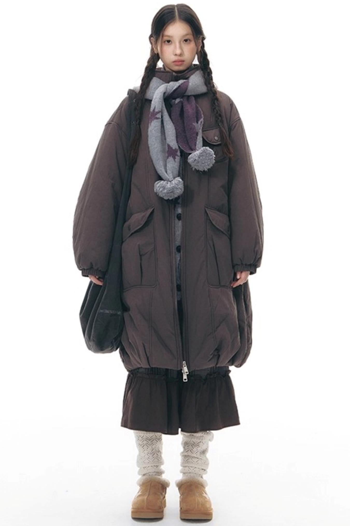 Patchwork Ruffled Umbrella Skirt