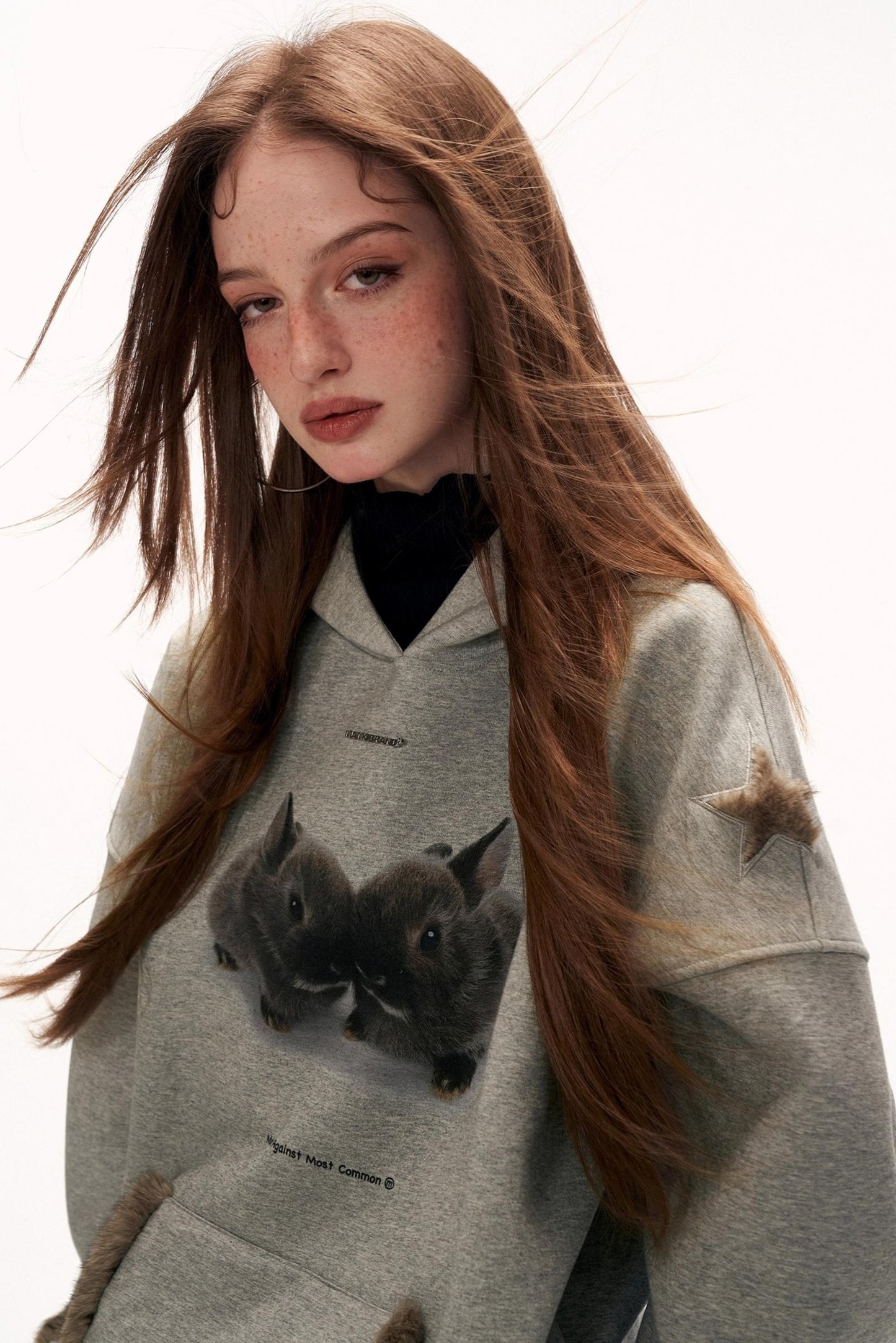 Star Rabbit Hooded Sweatshirt