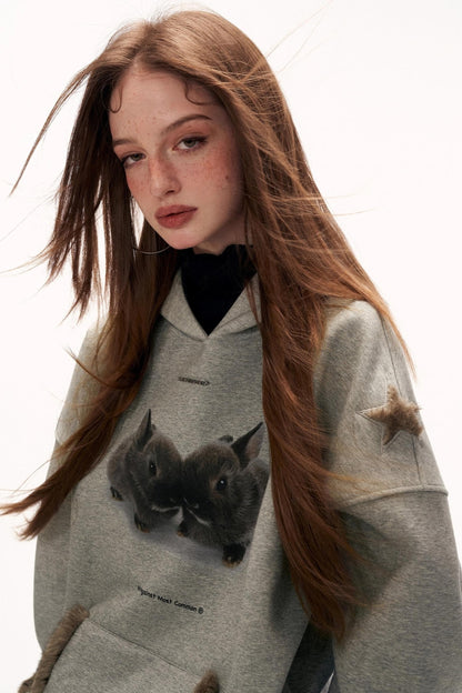Star Rabbit Hooded Sweatshirt