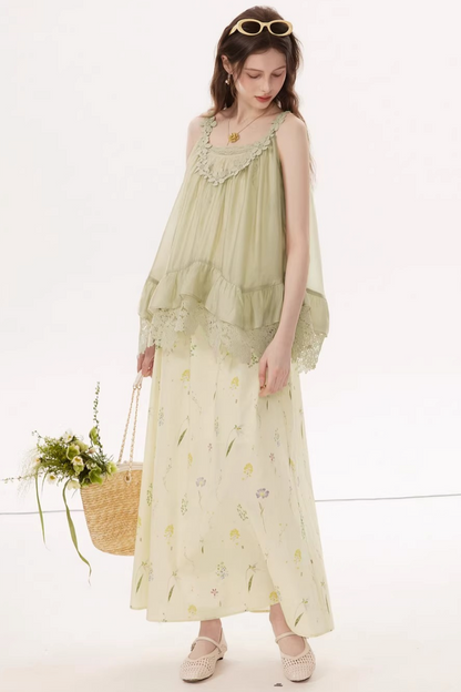 Spaghetti Strap Holiday Dress Set