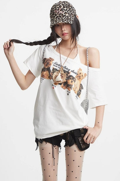 Slanted Shoulder Tee