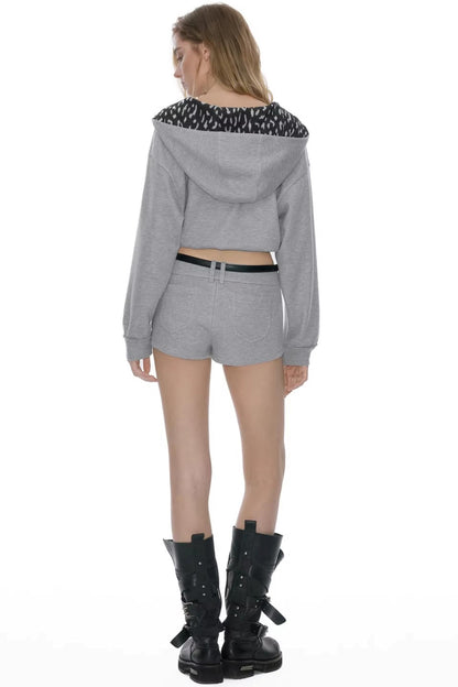 Leopard Print Hooded Jacket