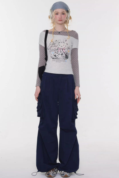 Bow Detail Cargo Pants