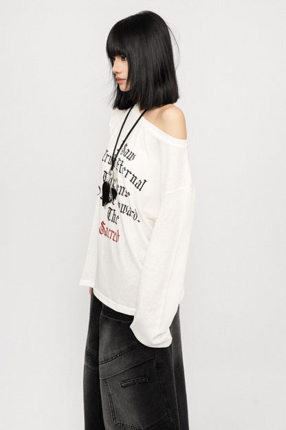 Vintage Monogram Print Sunscreen Top