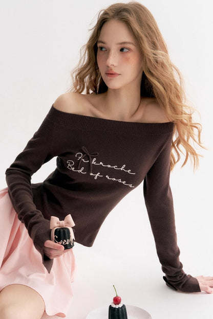 Rose Cream Cotton Puffy A-Line Skirt