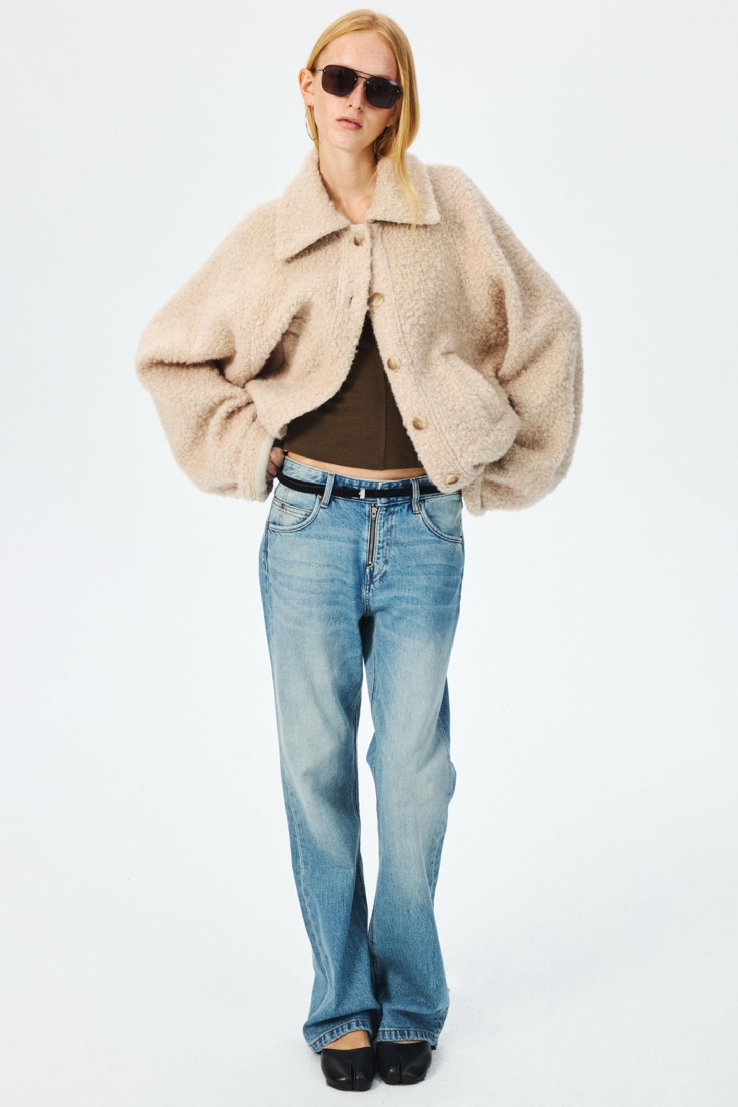 Narrow Suede Cowhide Brown Belt