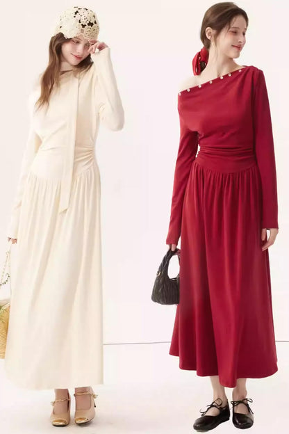 Off-Shoulder Knit Dress