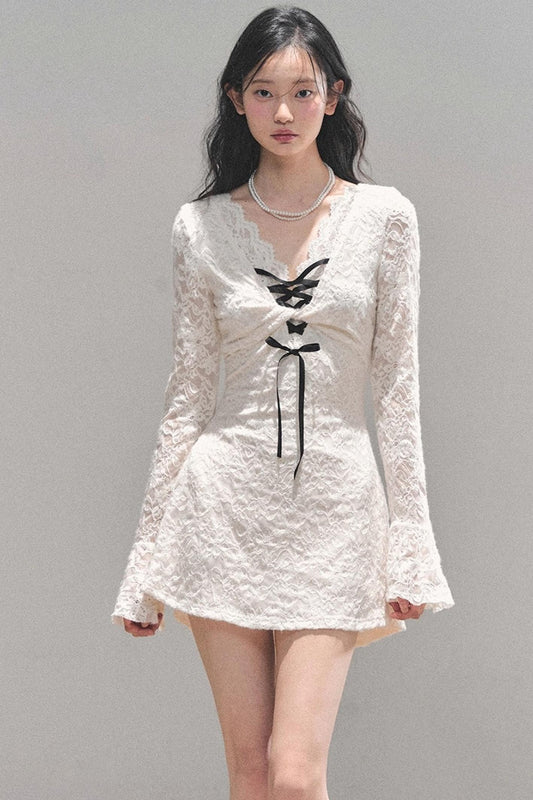 Elegant Lace Puffy Dress