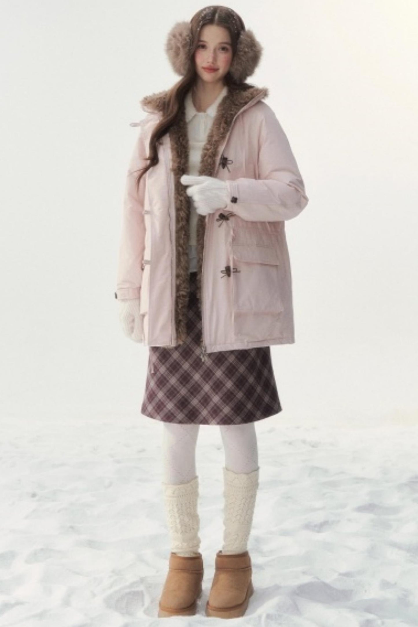 Vintage Plaid Midi Skirt