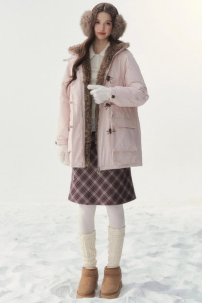 Vintage Plaid Midi Skirt