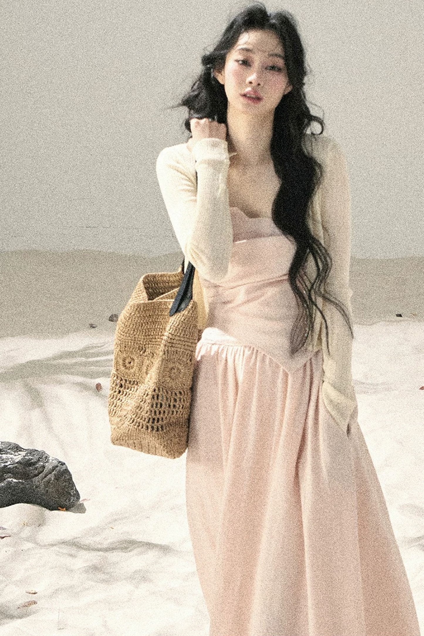 Cloud-Like Strapless Summer Dress