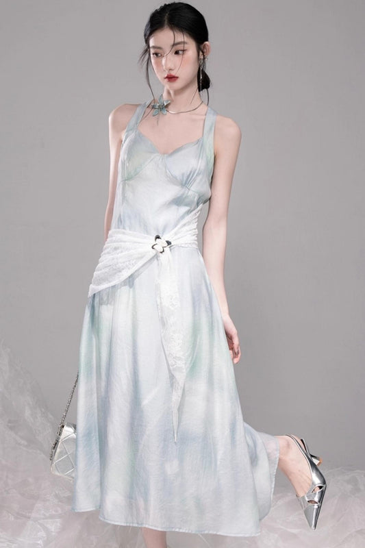 Blue Halterneck Dress