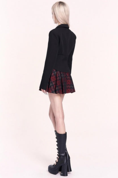 Slimming Black Lace-Up Blazer